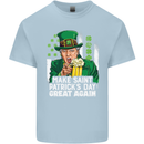 St Patricks Day Great Again Donald Trump Kids T-Shirt Childrens Light Blue