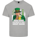 St Patricks Day Great Again Donald Trump Kids T-Shirt Childrens Sports Grey