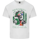 St Patricks Day Great Again Donald Trump Kids T-Shirt Childrens White