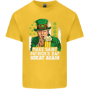 St Patricks Day Great Again Donald Trump Kids T-Shirt Childrens Yellow