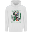 St Patricks Day Great Again Donald Trump Mens 80% Cotton Hoodie White