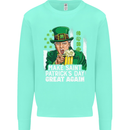 St Patricks Day Great Again Donald Trump Mens Sweatshirt Jumper Peppermint