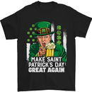 St Patricks Day Great Again Donald Trump Mens T-Shirt Cotton Gildan Black