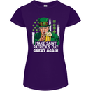 St Patricks Day Great Again Donald Trump Womens Petite Cut T-Shirt Purple