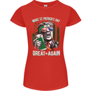 St Patricks Day Great Again Donald Trump Womens Petite Cut T-Shirt Red