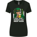 St Patricks Day Great Again Donald Trump Womens Wider Cut T-Shirt Black