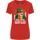 St Patricks Day Great Again Donald Trump Womens Wider Cut T-Shirt Red