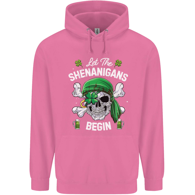 St Patricks Day Let the Shenanigans Begin Mens 80% Cotton Hoodie Azelea
