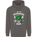 St Patricks Day Let the Shenanigans Begin Mens 80% Cotton Hoodie Charcoal