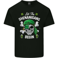 St Patricks Day Let the Shenanigans Begin Mens Cotton T-Shirt Tee Top Black