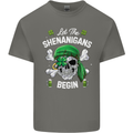 St Patricks Day Let the Shenanigans Begin Mens Cotton T-Shirt Tee Top Charcoal