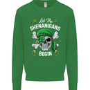 St Patricks Day Let the Shenanigans Begin Mens Sweatshirt Jumper Irish Green
