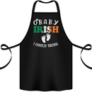 St Patricks Day Pregnant New Baby Funny Cotton Apron 100% Organic Black