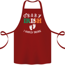 St Patricks Day Pregnant New Baby Funny Cotton Apron 100% Organic Maroon