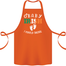 St Patricks Day Pregnant New Baby Funny Cotton Apron 100% Organic Orange
