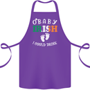 St Patricks Day Pregnant New Baby Funny Cotton Apron 100% Organic Purple