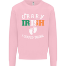 St Patricks Day Pregnant New Baby Funny Kids Sweatshirt Jumper Light Pink