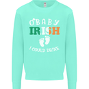 St Patricks Day Pregnant New Baby Funny Kids Sweatshirt Jumper Peppermint