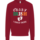 St Patricks Day Pregnant New Baby Funny Kids Sweatshirt Jumper Red