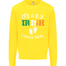 St Patricks Day Pregnant New Baby Funny Kids Sweatshirt Jumper Yellow