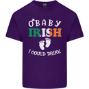 St Patricks Day Pregnant New Baby Funny Mens Cotton T-Shirt Tee Top Purple