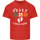 St Patricks Day Pregnant New Baby Funny Mens Cotton T-Shirt Tee Top Red