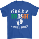 St Patricks Day Pregnant New Baby Funny Mens T-Shirt Cotton Gildan Royal Blue