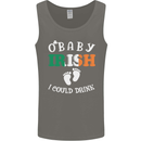 St Patricks Day Pregnant New Baby Funny Mens Vest Tank Top Charcoal