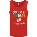 St Patricks Day Pregnant New Baby Funny Mens Vest Tank Top Red