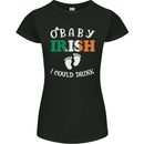 St Patricks Day Pregnant New Baby Funny Womens Petite Cut T-Shirt Black