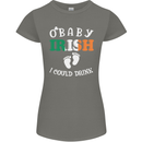 St Patricks Day Pregnant New Baby Funny Womens Petite Cut T-Shirt Charcoal