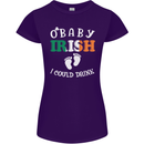 St Patricks Day Pregnant New Baby Funny Womens Petite Cut T-Shirt Purple