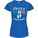 St Patricks Day Pregnant New Baby Funny Womens Petite Cut T-Shirt Royal Blue