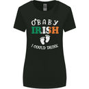 St Patricks Day Pregnant New Baby Funny Womens Wider Cut T-Shirt Black