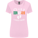 St Patricks Day Pregnant New Baby Funny Womens Wider Cut T-Shirt Light Pink