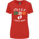 St Patricks Day Pregnant New Baby Funny Womens Wider Cut T-Shirt Red