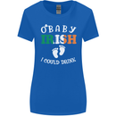 St Patricks Day Pregnant New Baby Funny Womens Wider Cut T-Shirt Royal Blue