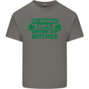 St Patricks Day Says Drink up Bitches Beer Mens Cotton T-Shirt Tee Top Charcoal