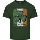 St Patricks Day Shamrock 3 Leaf Clover Mens Cotton T-Shirt Tee Top Forest Green