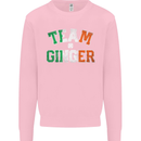St Patricks Day Team Ginger Funny Irish Mens Sweatshirt Jumper Light Pink