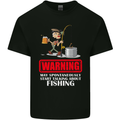 Start Talking About Fishing Funny Fisherman Mens Cotton T-Shirt Tee Top Black