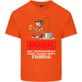 Start Talking About Fishing Funny Fisherman Mens Cotton T-Shirt Tee Top Orange