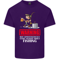 Start Talking About Fishing Funny Fisherman Mens Cotton T-Shirt Tee Top Purple