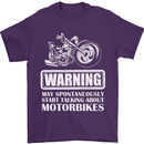 Start Talking About Motorbikes Funny Biker Mens T-Shirt Cotton Gildan Purple