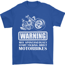 Start Talking About Motorbikes Funny Biker Mens T-Shirt Cotton Gildan Royal Blue