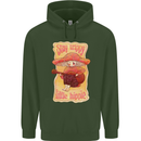 Stay Trippy Little Hippy Magic Mushroom LSD Mens 80% Cotton Hoodie Forest Green