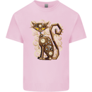 Steampunk Cat Kids T-Shirt Childrens Light Pink