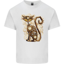 Steampunk Cat Kids T-Shirt Childrens White
