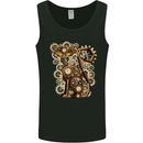 Steampunk Cat Mens Vest Tank Top Black