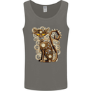 Steampunk Cat Mens Vest Tank Top Charcoal